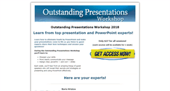 Desktop Screenshot of outstandingpresentationsworkshop.com